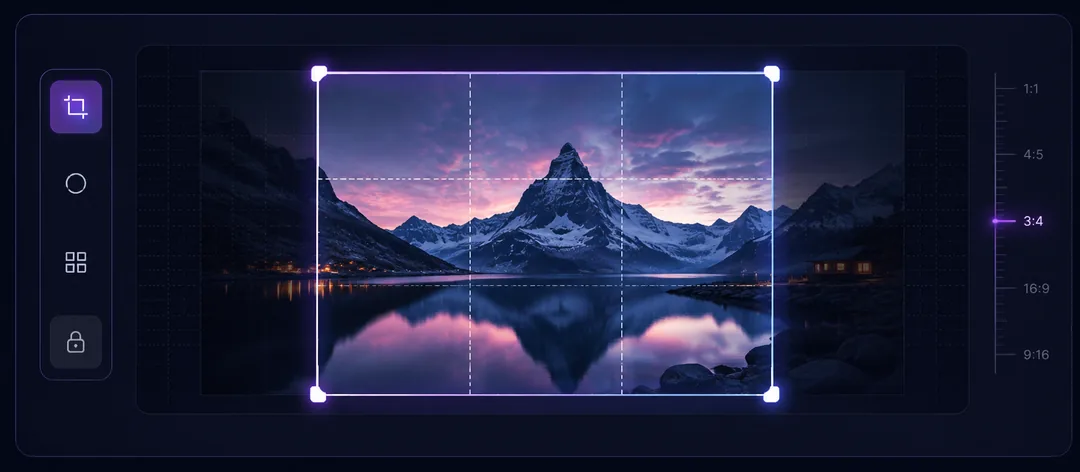 Crop image tool preview